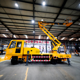 Dual purpose aerial work vehicle for public and railway transportation